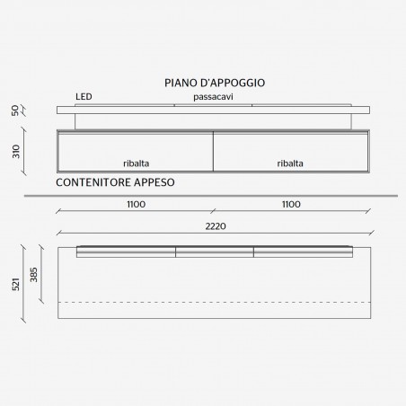 Molteni&C - Pass-Word Suspended TV Stand