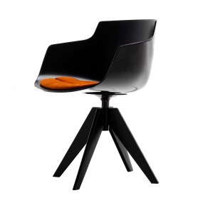 MDF Italia - Flow Chair girevole - 4 gambe VN in acciaio