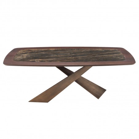 Riflessi - Living Table - Wooden and ceramic top