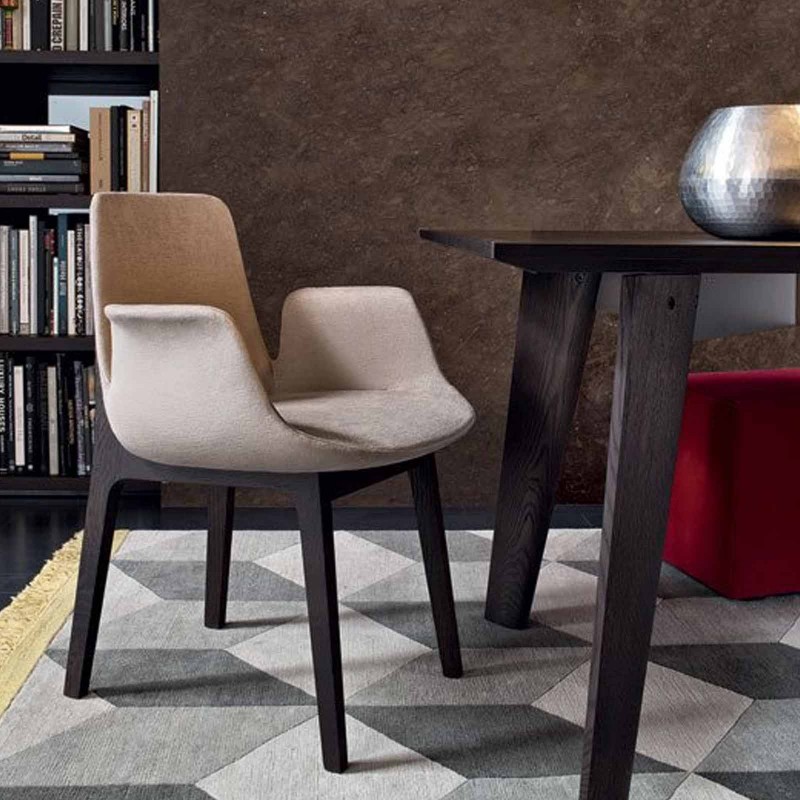 Poliform - Ventura Chair with armrests | Camilletti Allmyhome