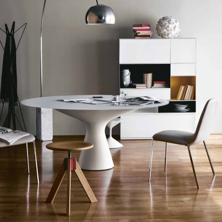 Zanotta - Blanco Table - Glass Top Zanotta - Blanco Table - Glass Top