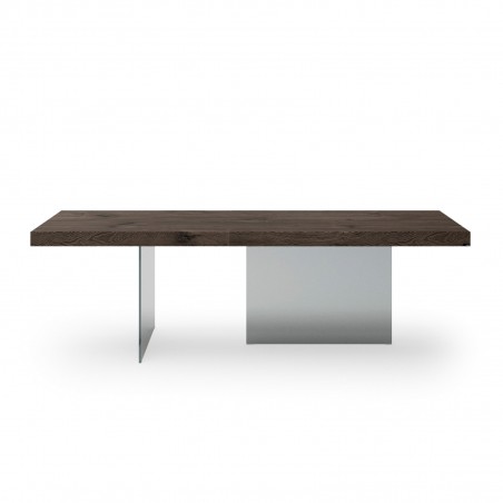 Lago - Table Air Glass - Pieds en Verre Foncé Lago - Table Air Glass - Pieds en Verre Foncé