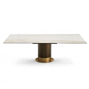 Eforma - Cilindro Table Extensible - Plateau en Ceramique