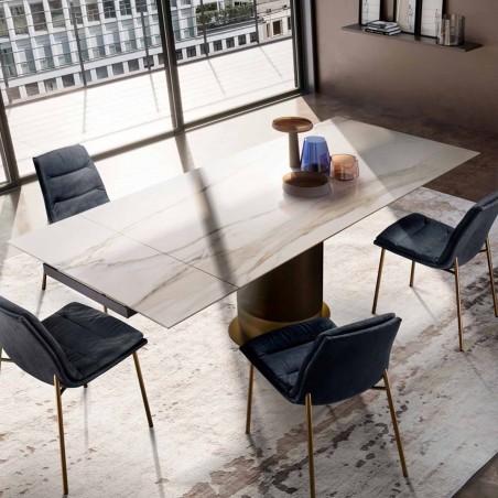 Eforma - Cilindro Extendible Table - Ceramic Top Eforma - Cilindro Extendible Table - Ceramic Top