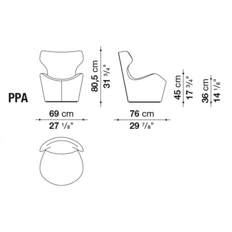 B&B Italia - Piccola Papilio Armchair B&B Italia - Piccola Papilio Armchair