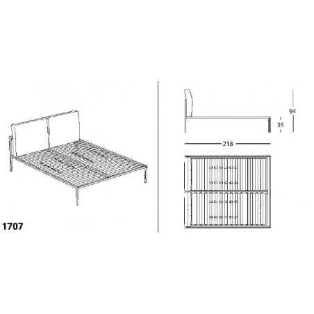 Zanotta - Letto Nyx con Cuscini - Zanotta