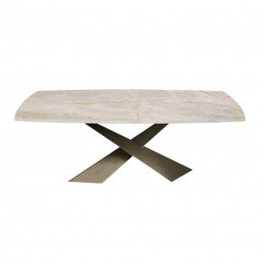 Riflessi - Tavolo Living Dimensioni Custom - Piano in marmo