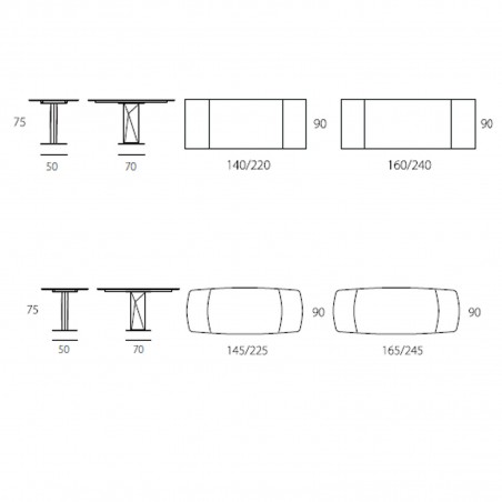 Riflessi - Sabino Table Extensible Riflessi - Sabino Table Extensible