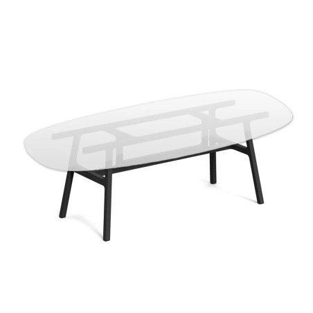 Kristalia - Bottega Table Ovale - Plateau en Verre Kristalia - Bottega Table Ovale - Plateau en Verre