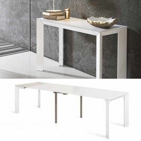 Riflessi - Manhattan Consolle Allungabile - Piano in Cristallo