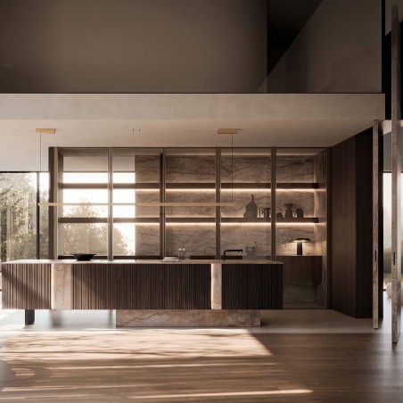 Modulnova - Vertical + Bilico Pietra + Glass Cucina Modulnova - Vertical + Bilico Pietra + Glass Cucina