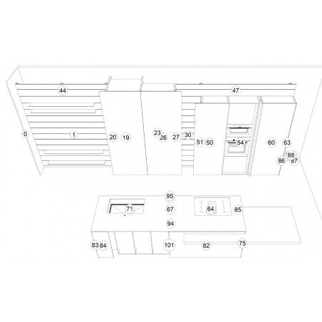 Modulnova - MH6 Super Matt Kitchen + Living Area Modulnova - MH6 Super Matt Kitchen + Living Area