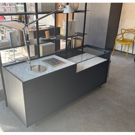Sangiacomo - Cabaret Comò con Top Vetro e Ceramica Sangiacomo - Cabaret Comò con Top Vetro e Ceramica