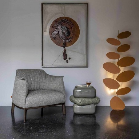 Poltrona Frau - Archibald Poltrona con base in legno